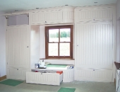Tiered wardrobe painting\'s finished.