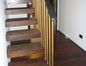 Cantilever stairs in baked oak