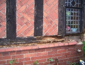 removing rotten timber
