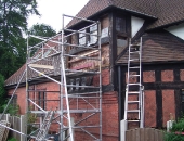 structural repairs as timber frame is removed