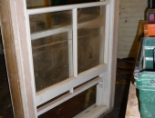 Traditional sliding sash window with lead weights